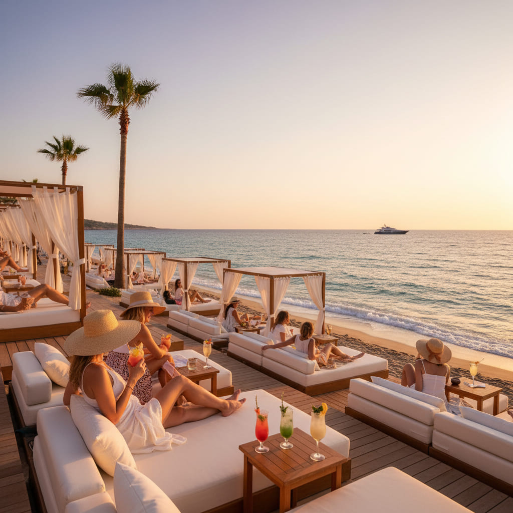 Personas disfrutando en el BeachClub